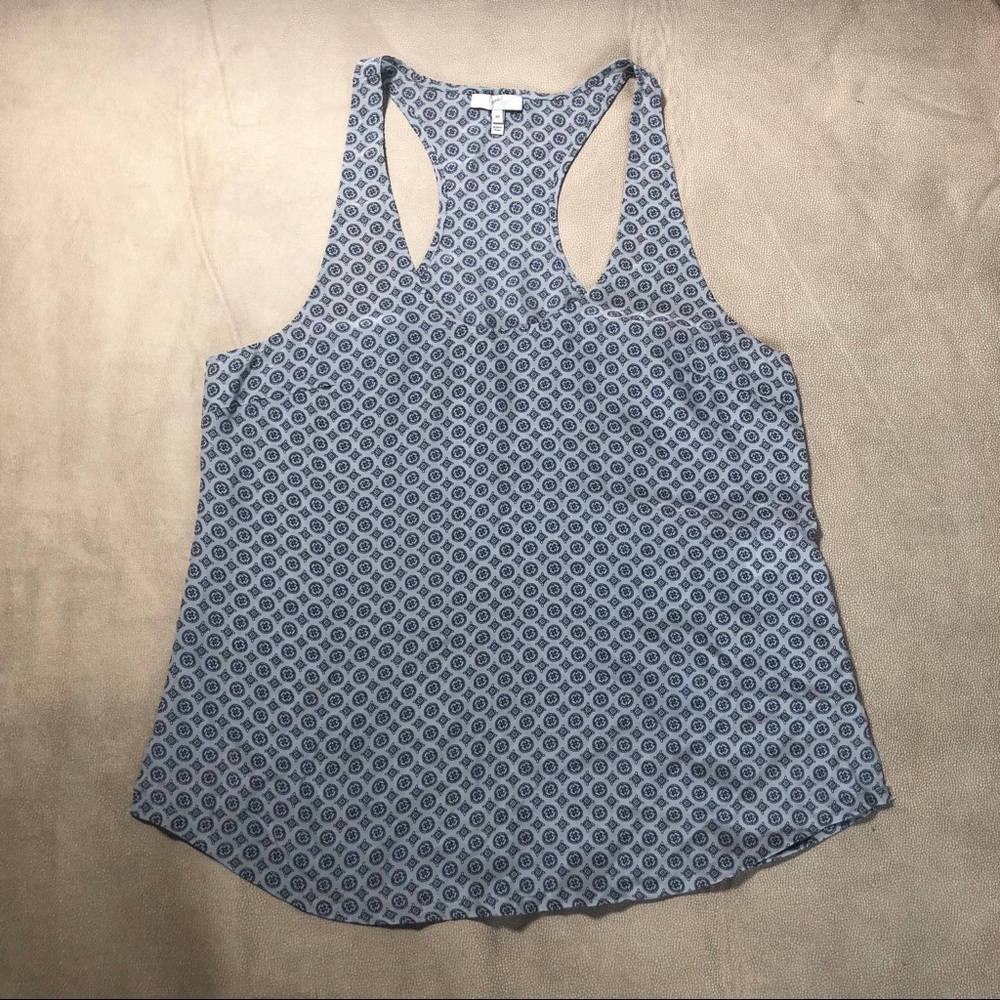 Joie Silk Geometric Racerback Tank
